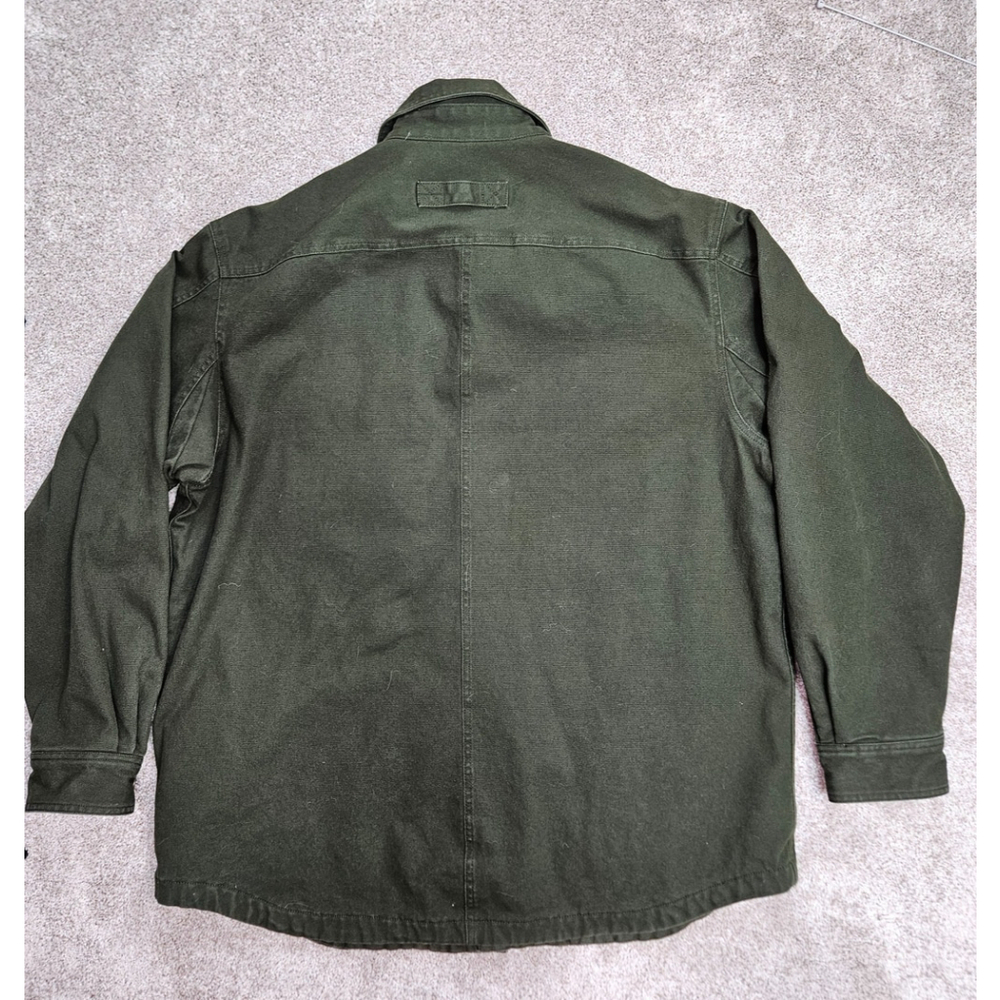Duluth Trading Burly DuluthFlex Fire Hose Shirt Jac Mens XL TALL Green Workwear - Picture 2 of 9